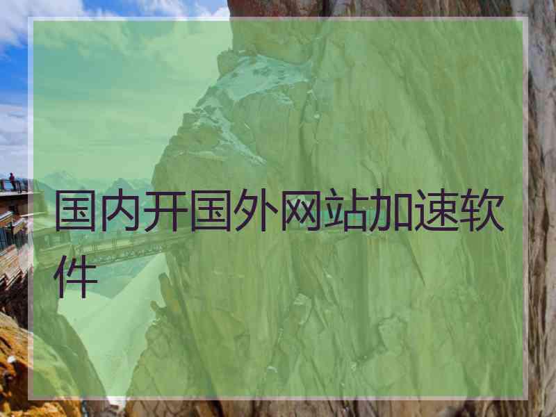 国内开国外网站加速软件 国内开国外网站加速软件